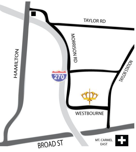 Map of Royal Arts area.